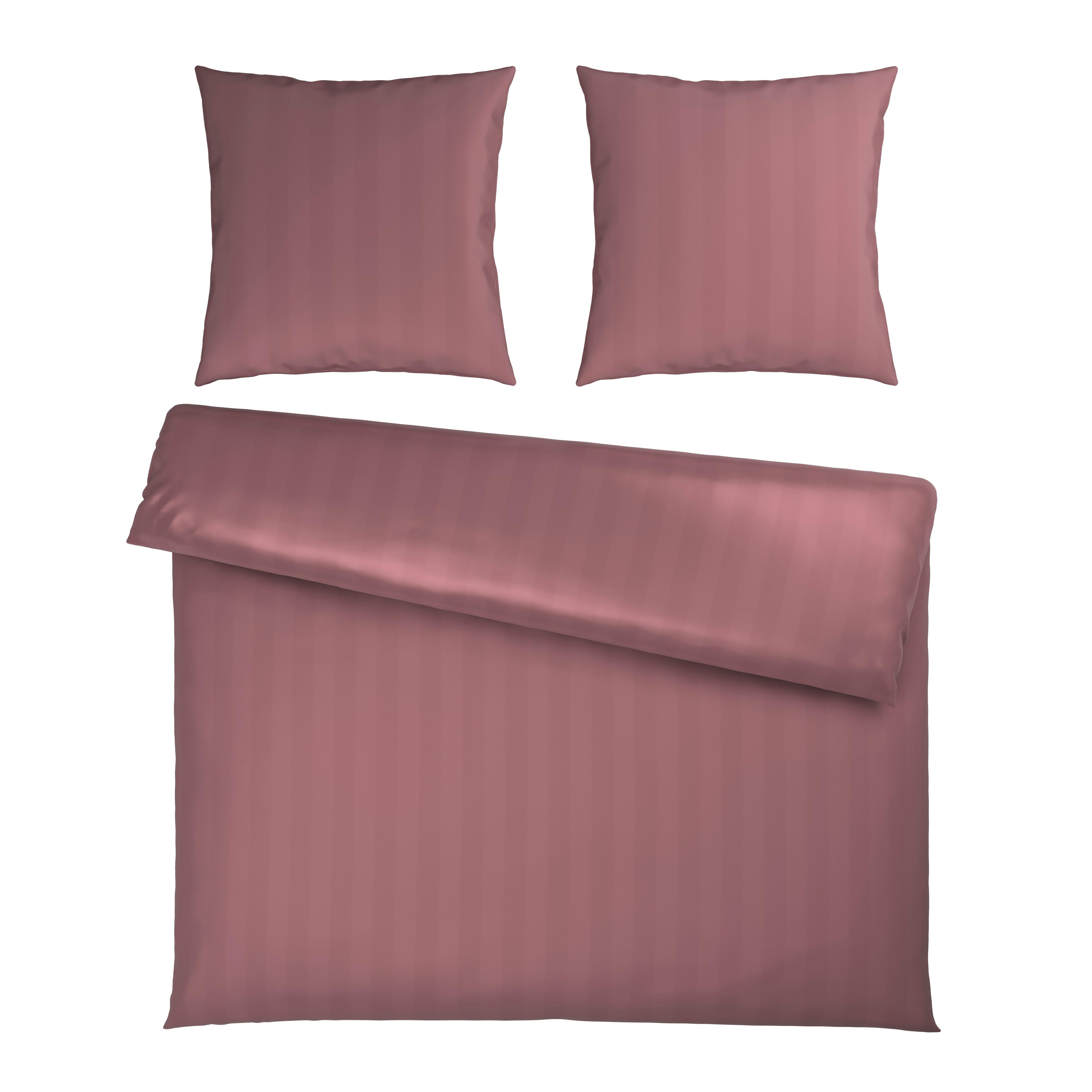 Bettwäsche Xenia Streif XXL Mauve ca. 200x200cm - Mauve, MODERN, Textil (200/200cm) - Premium Living