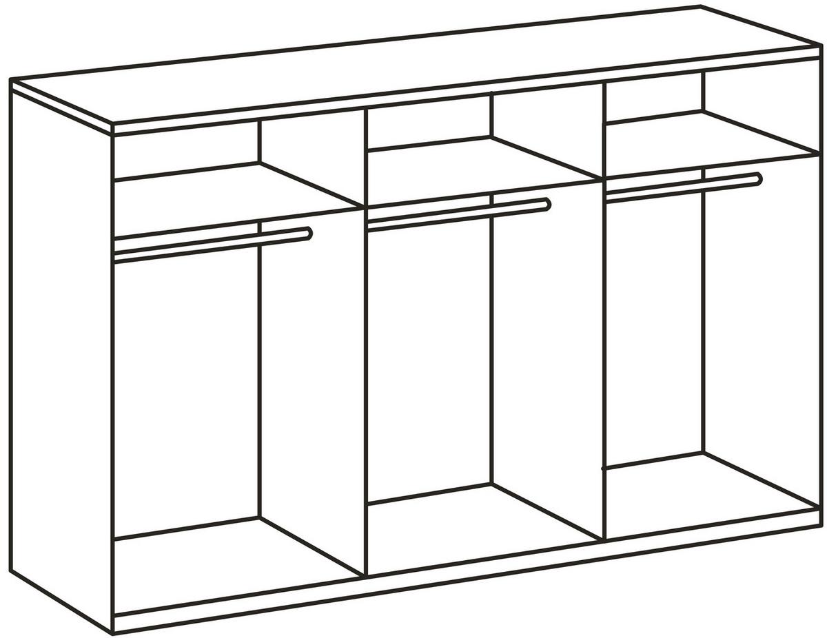 DULAP USI CULISANTE ERNESTO - alb/alb lucios intens, Basics, material pe bază de lemn (270/210/65cm) - Modern Living