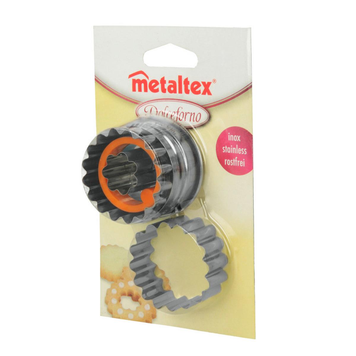Linzerkiszúró Dolceforno - fém (10/5/3,8cm) - Metaltex