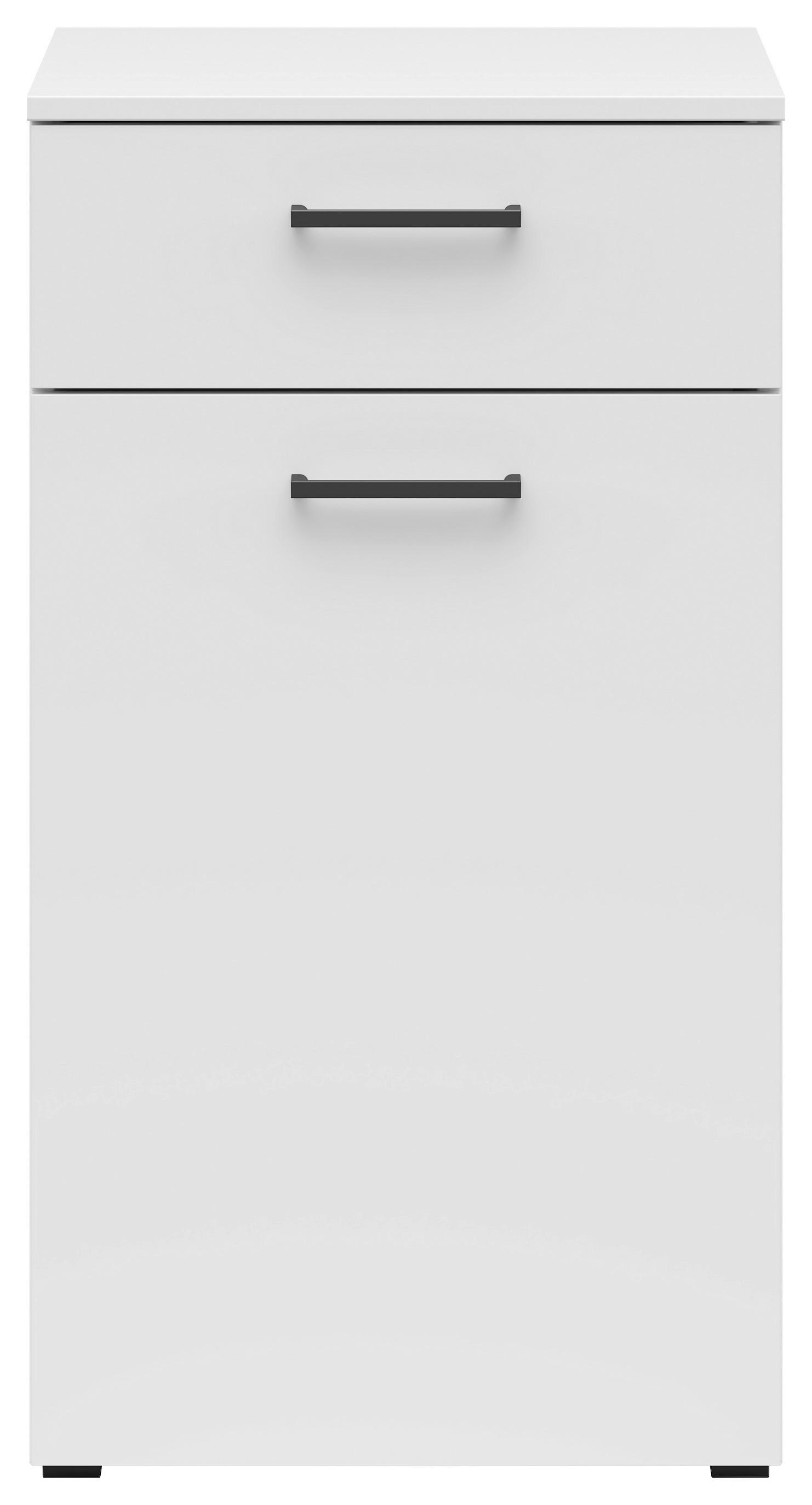 Kommode Multistauraum Weiss - Weiss/Anthrazit, Modern, Holzwerkstoff/Kunststoff (45/83/40cm) - Premium Living