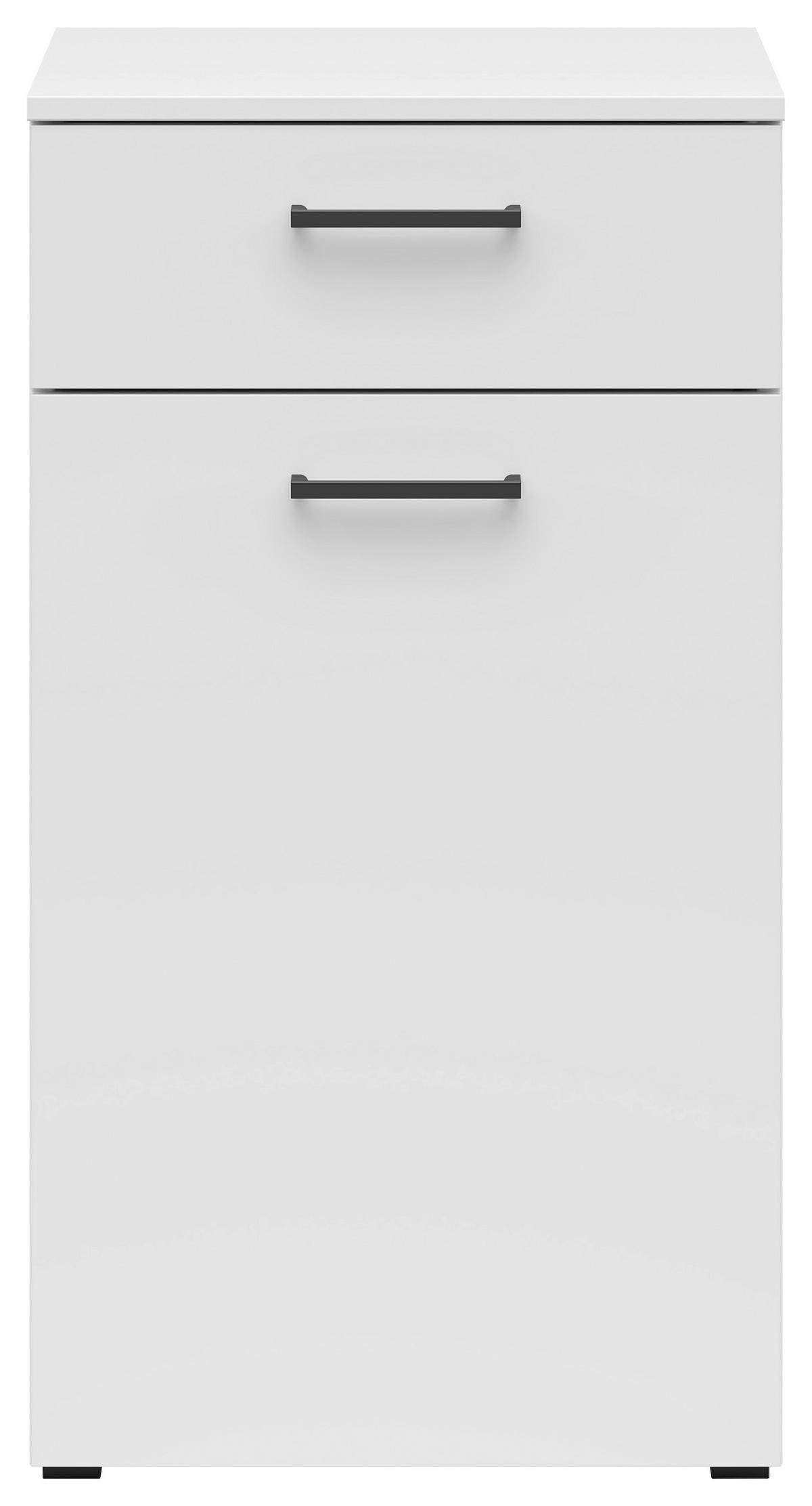 Kommode Multistauraum Weiss - Weiss/Anthrazit, Modern, Holzwerkstoff/Kunststoff (45/83/40cm) - Premium Living