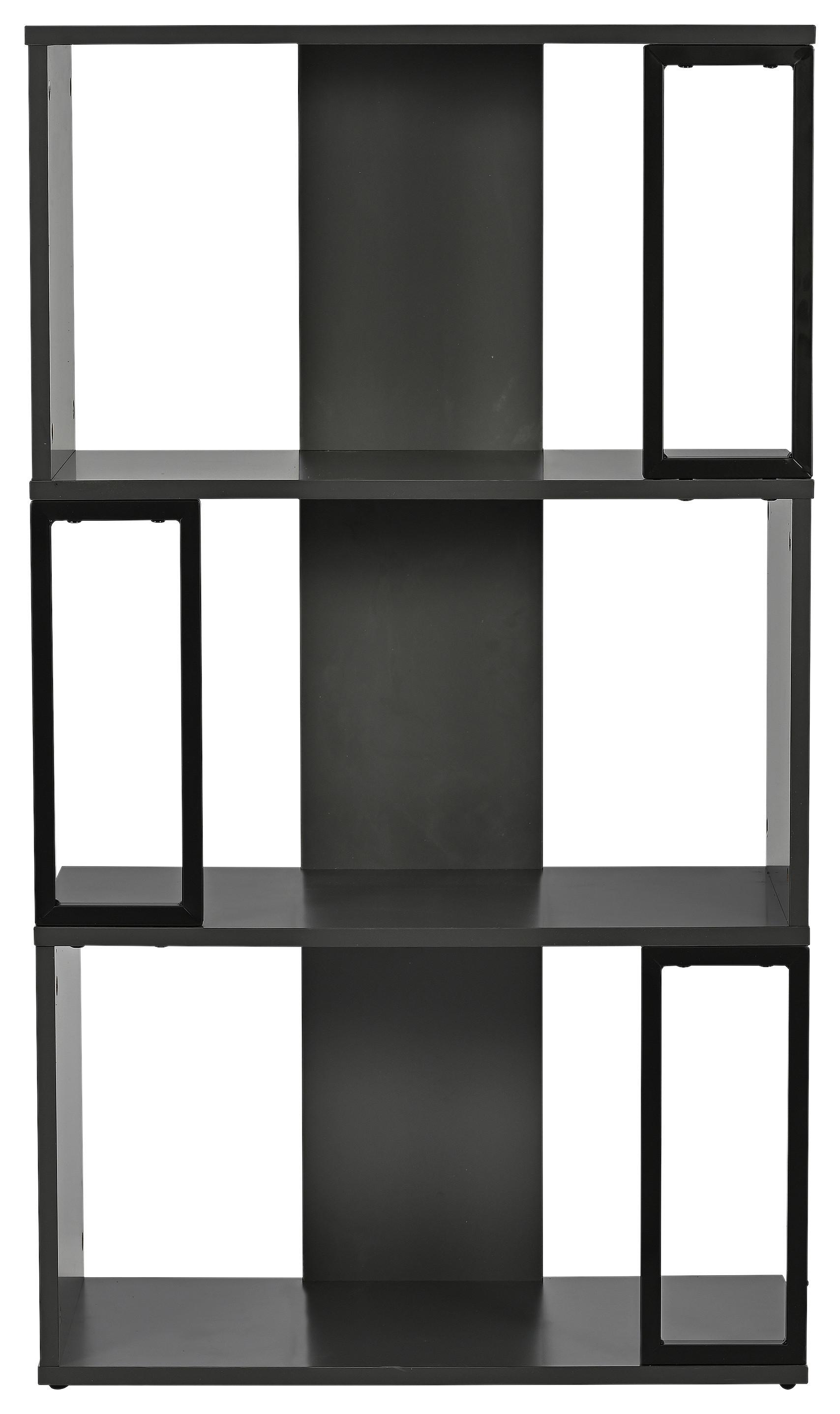Regal Marbella Grau - Schwarz, MODERN, Holzwerkstoff/Metall (60/106/30cm) - Mömax