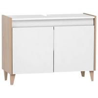 SZAFKA POD UMYWALKĘ ELBA WBU 800 - kolor dębowy/biały, Modern, materiał drewnopochodny/tworzywo sztuczne (80/60,1/33cm) - MID.YOU