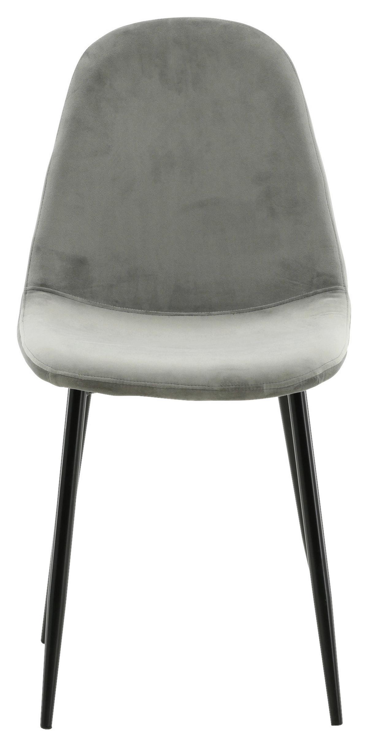 STUHL-SET POLAR - Schwarz/Grau, Design, Textil/Metall (42,5/88/53cm) - Livetastic
