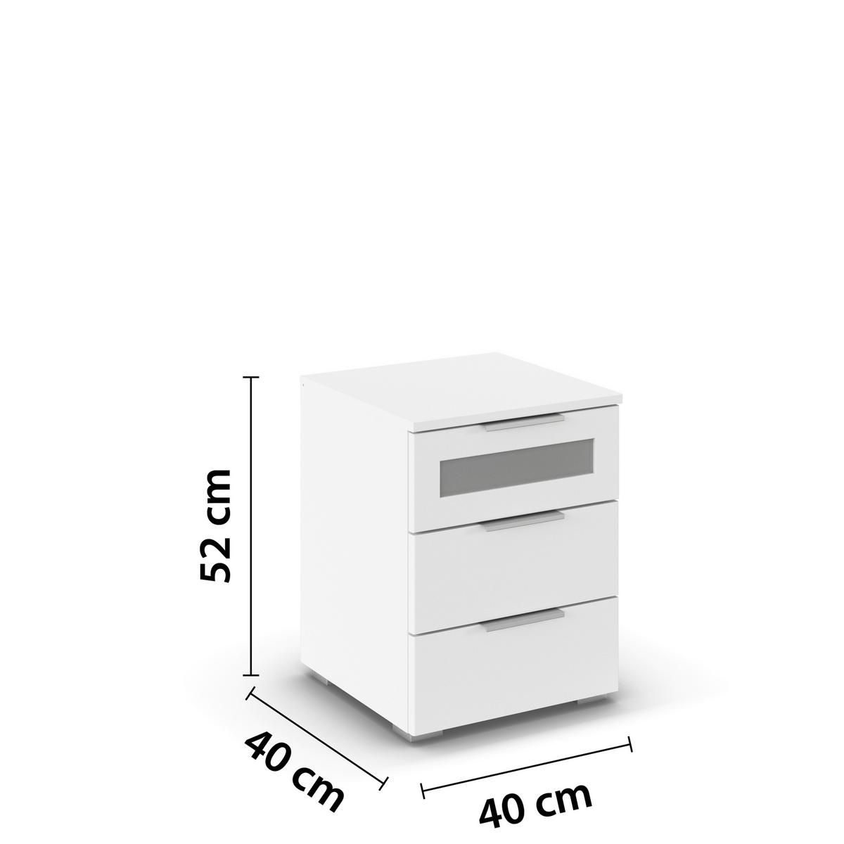 NOPTIERA MARS 3L-GR - alb, Basics, material pe bază de lemn (40/50/40cm) - Modern Living