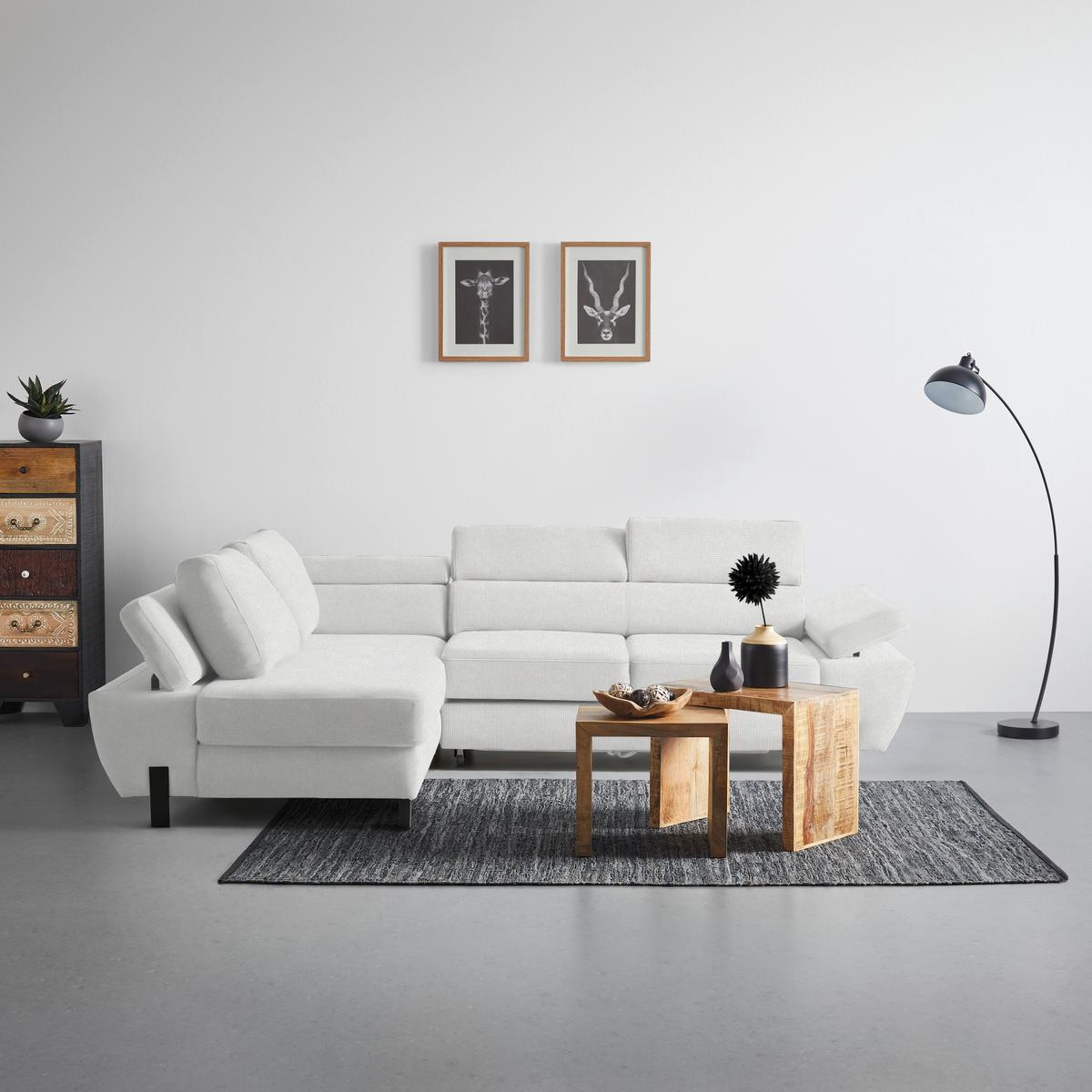 Kutna Garnitura Molina Mini - crna/ecru, Moderno, tekstil/metal (189/277cm) - Mömax