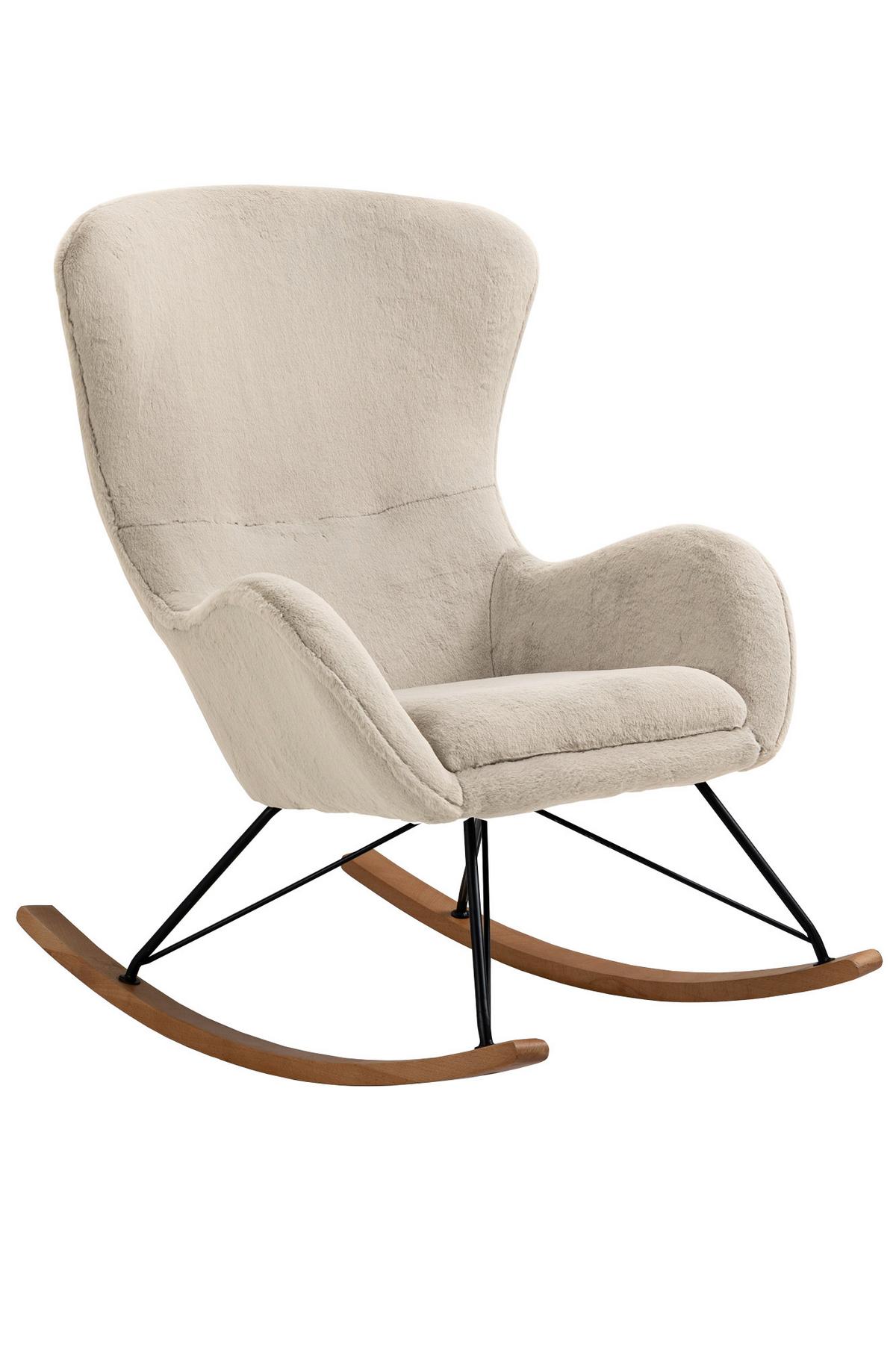 Gugalnik Lamb, Bež - barve hrasta/bež, Moderno, kovina/tekstil (70/102/94cm) - Livetastic