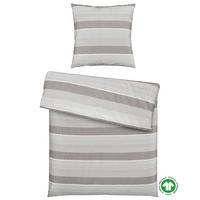 Bettwäsche Bio-Lisa in Grau ca. 140x200cm - Grau, MODERN, Textil (140/200cm) - ecoTree