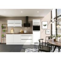 Küchenblock inkl. 5 E-Geräte IP3150cm Weiß - Eichefarben/Schwarz, Trend, Holzwerkstoff/Metall (280cm) - Impuls