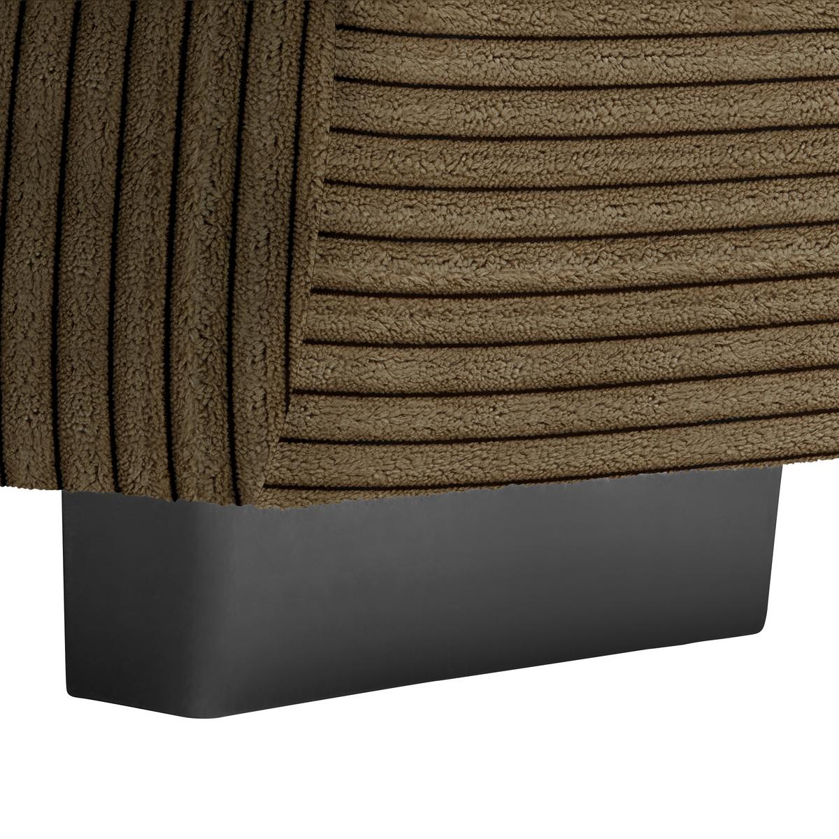 Wohnlandschaft Vivo Dunkelbraun - Dunkelbraun/Schwarz, Modern, Kunststoff/Textil (317/63/179cm) - Premium Living