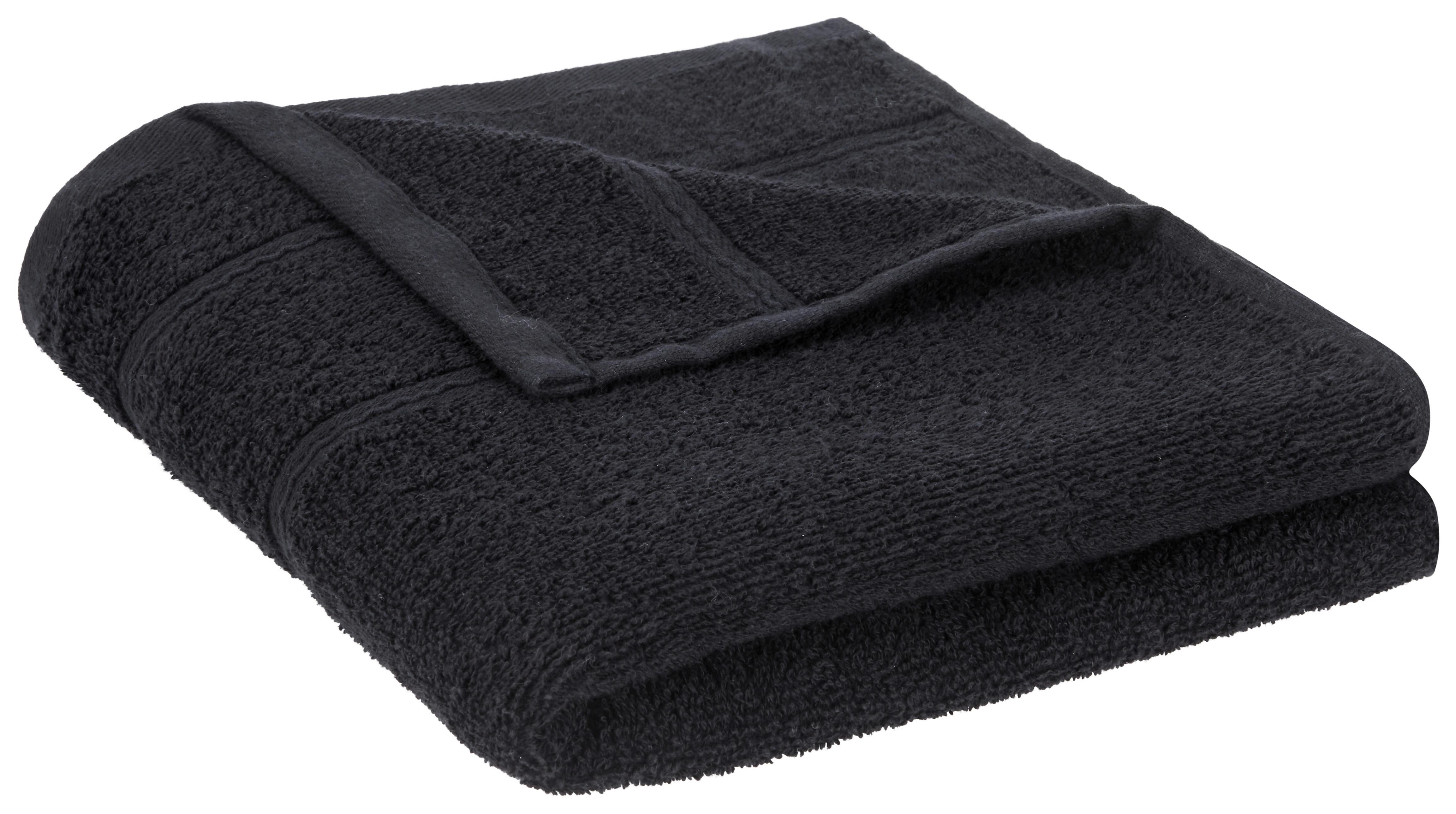 Handtuch Melanie in Schwarz ca.50x100cm - Schwarz, Textil (50/100cm) - Modern Living