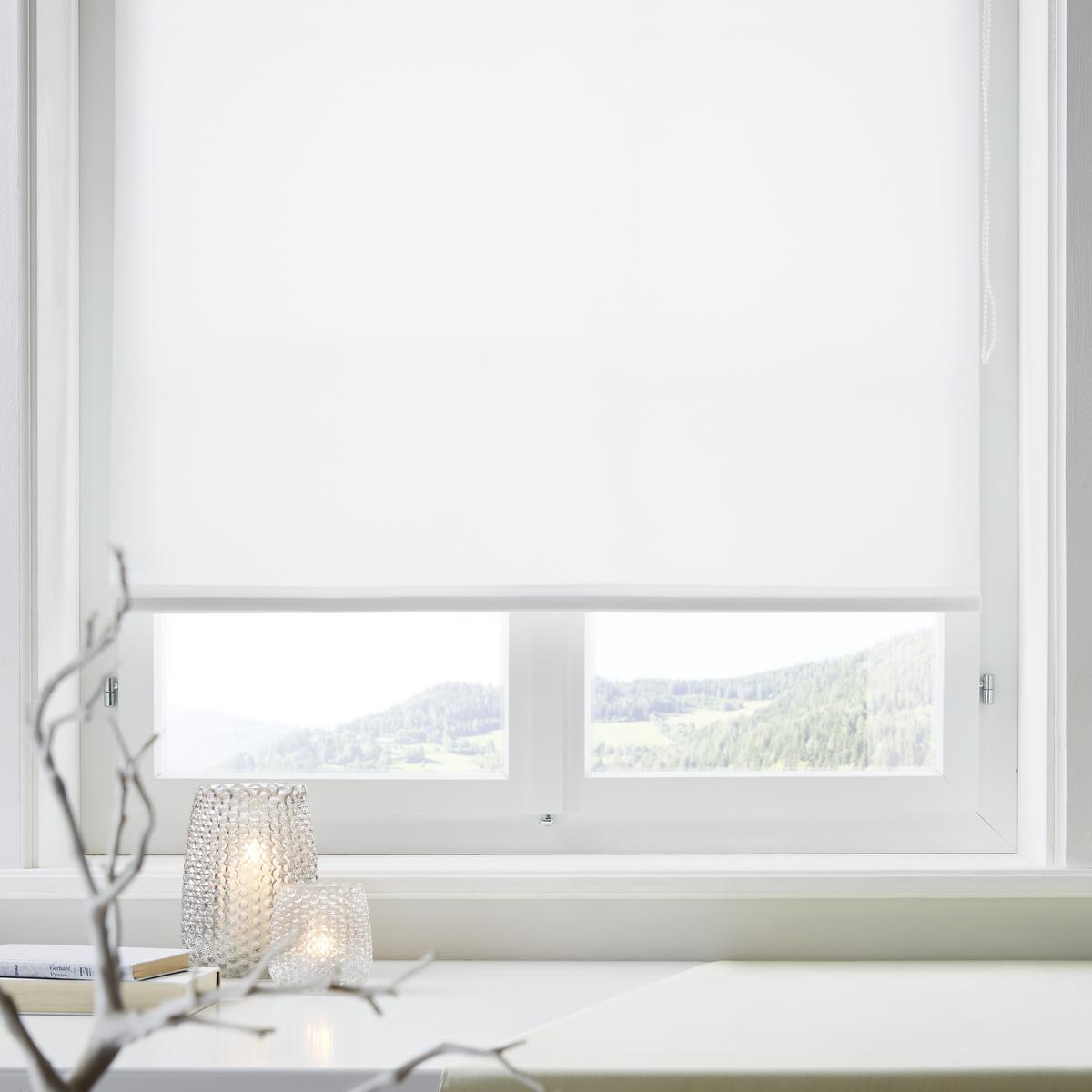 Klemmrollo Thermo Weiß ca. 120x150cm - Weiß, Textil (120/150cm) - Premium Living