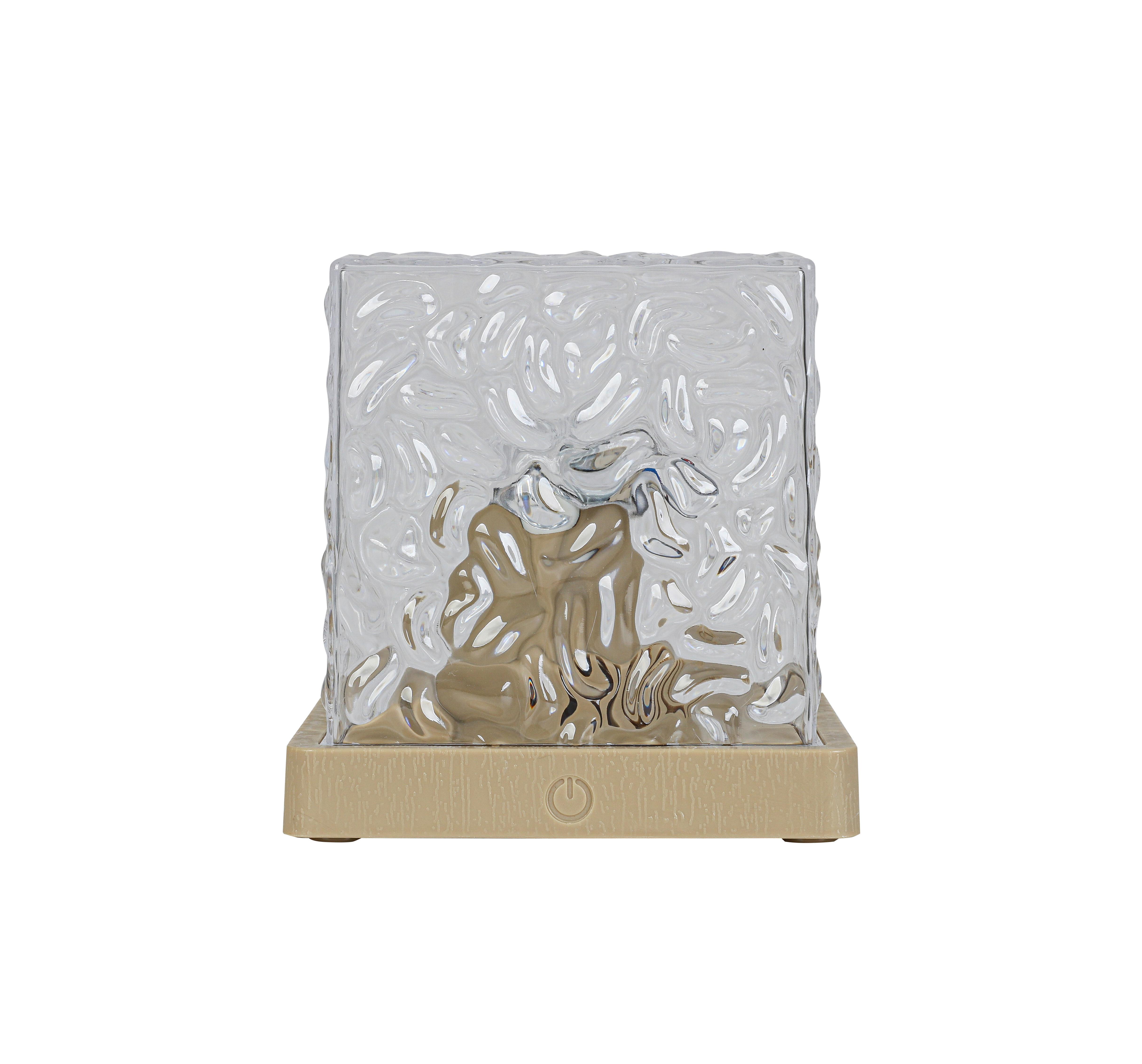 LED-BORDSLAMPA NIKA - sandfärgad/transparent, Modern, plast (11/11/11cm) - Mömax