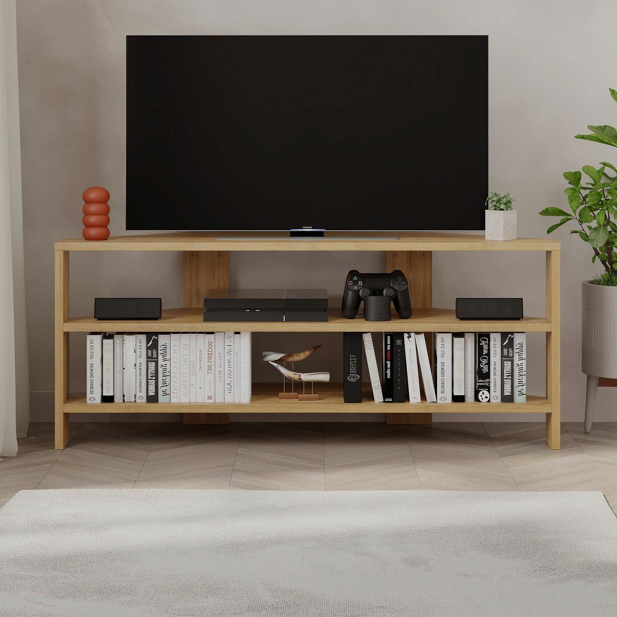 Nizka Omarica Thales - barve hrasta, Design, leseni material (114/45/36cm) - Livetastic