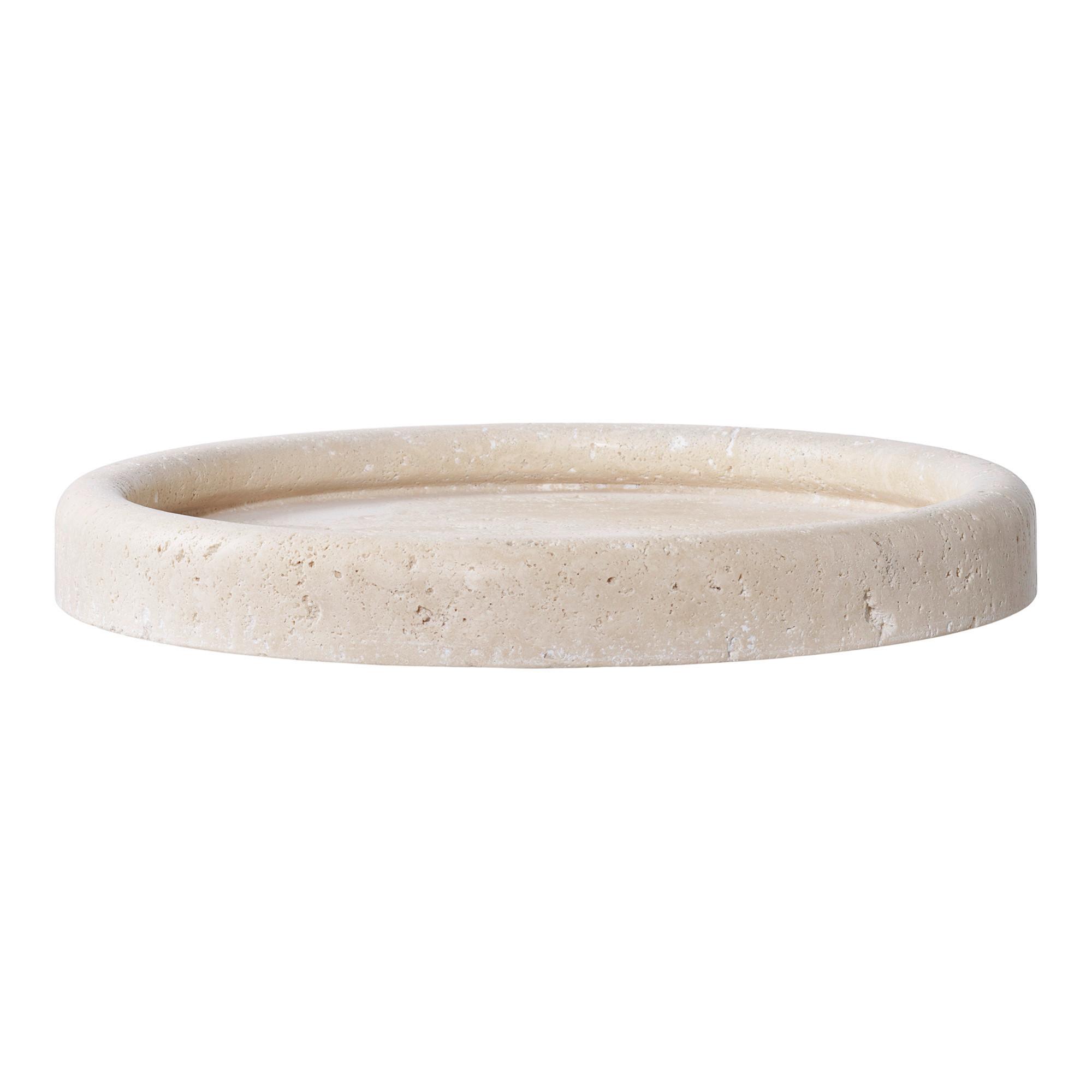 Serviertablett Tray Beige - Beige, Design, Stein (25.5/2.5/25.5cm)
