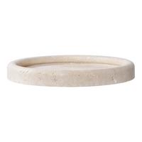 Serviertablett Tray Beige - Beige, Design, Stein (25.5/2.5/25.5cm)