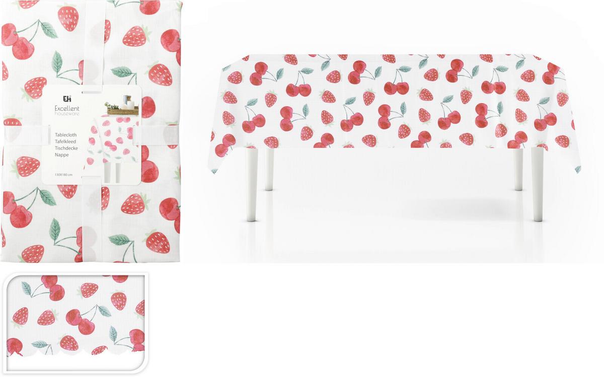 Asztalterítő Cherry 130/180 - többszínű, Basics, textil (130/180cm)