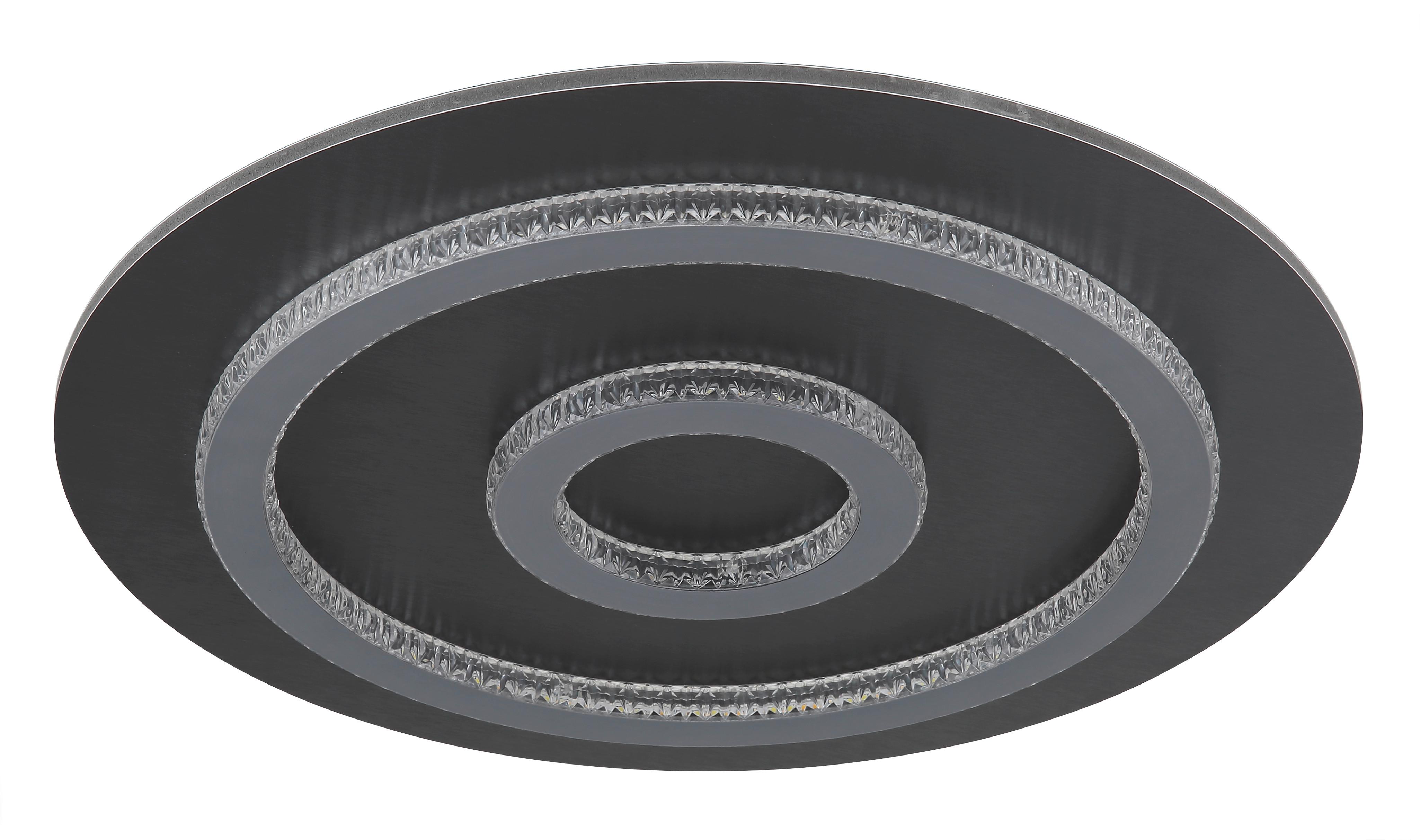 LED-DECKENLEUCHTE 48042-40A  JAYDEN - Klar/Anthrazit, Design, Kunststoff/Metall (45/5,5cm) - Globo