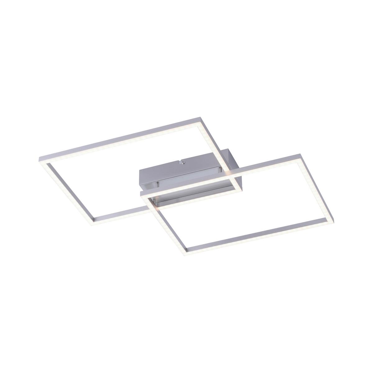 LED-Deckenleuchte Iven max. 43 Watt - Chromfarben/Alufarben, Design, Kunststoff/Metall (75,5/56,2/7cm)