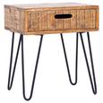 Nachtkästchen in Natur/Schwarz - Schwarz/Naturfarben, KONVENTIONELL, Holz/Holzwerkstoff (45/50/35cm) - Modern Living Nachtkästchen in Natur/Schwarz - Schwarz/Naturfarben, KONVENTIONELL, Holz/Holzwerkstoff (45/50/35cm) - Modern Living
