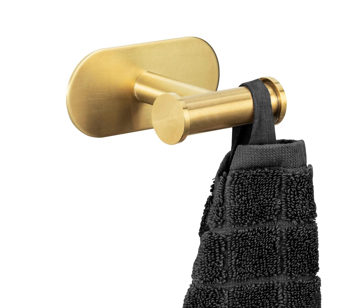 Doppelhaken in Goldfarben - Goldfarben, Lifestyle, Metall (10/4,5/6,5cm) - Mömax
