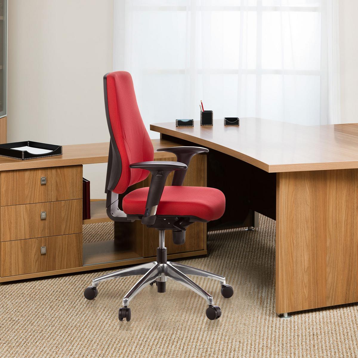 Drehstuhl Pro-Tec 200 Rot - Rot, MODERN, Kunststoff/Textil (60/126/45cm) - MID.YOU