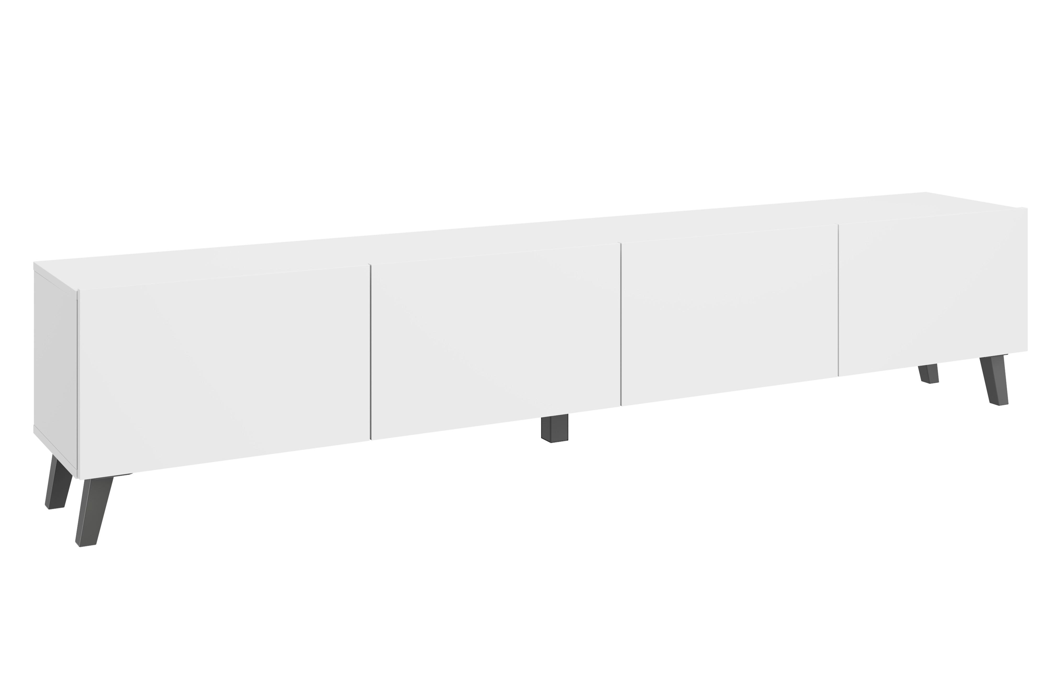 Lowboard Lowboard Phuket 190 - Weiss/Schwarz, Design, Holzwerkstoff/Kunststoff (190/40/32cm) - P & B