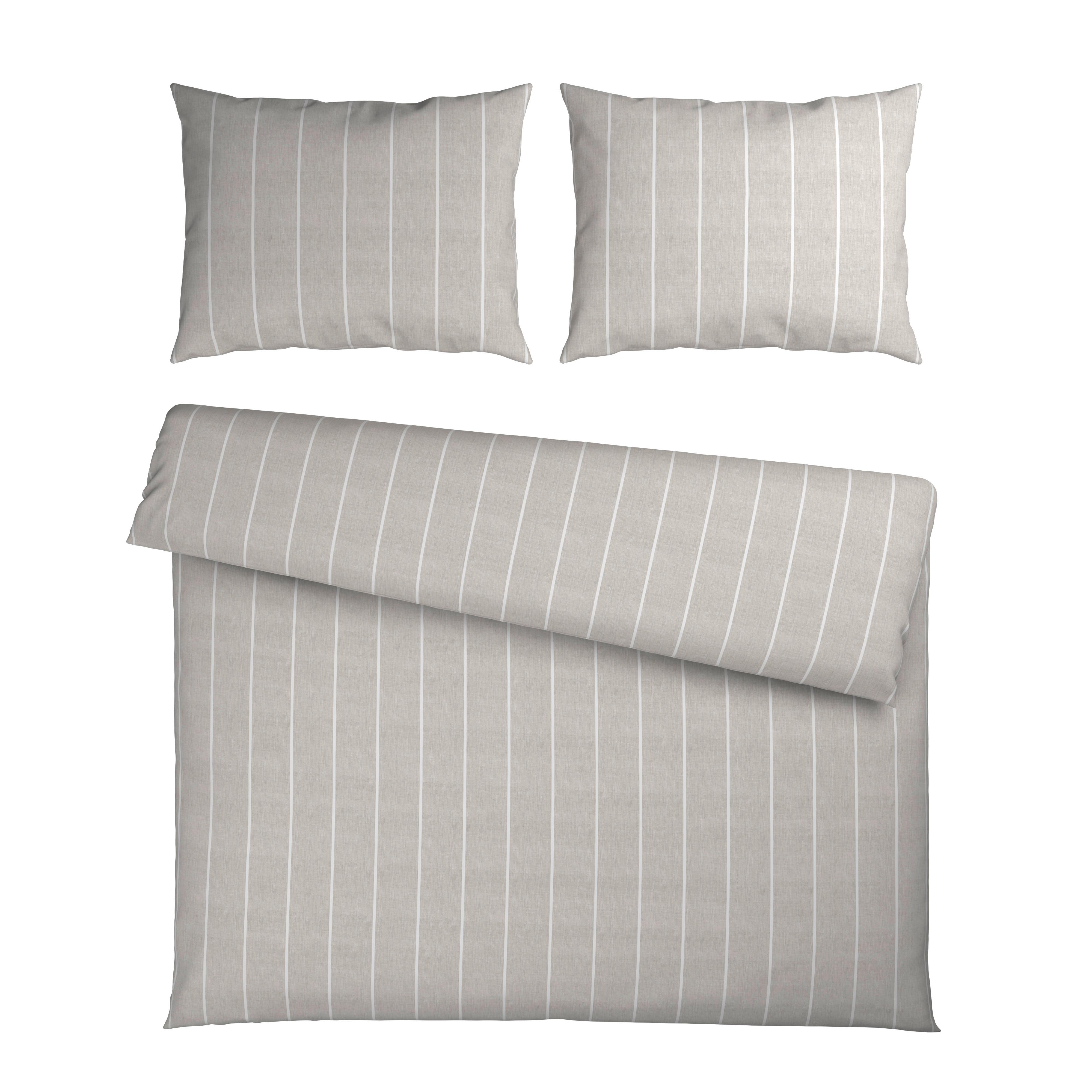 Ágyneműhuzat-garnitúra Tyline Xxl - világosszürke, textil (200/220cm) - Mömax