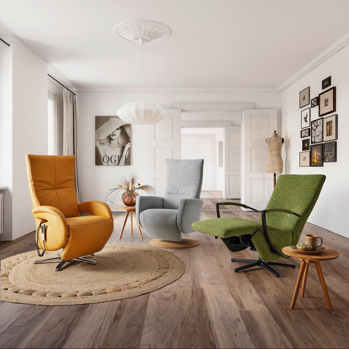 Relaxsessel Sitting 1 in Silber - Wildeiche/Silberfarben, MODERN, Kunststoff/Textil (70/111/80cm) - Premium Living