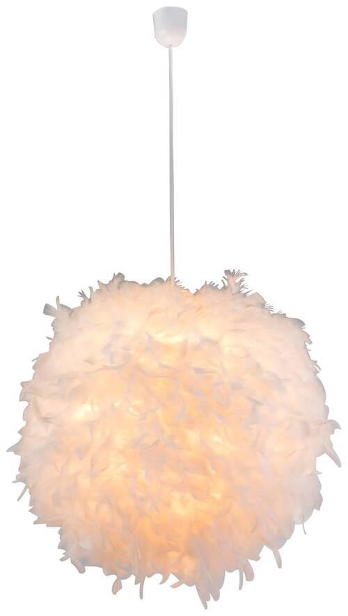 Hängeleuchte Katunga max. 40 Watt - Weiß, Basics, Kunststoff/Textil (60/130cm) - Globo