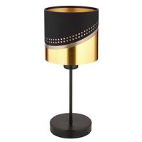 Stolna Svjetiljka Crno Zlatna Boja - zlatne boje/crna, Konvencionalno, tekstil/metal (16/38cm) - Globo