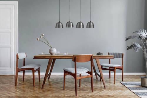 Hängeleuchte Hermi I max. 25 Watt - Naturfarben, Basics, Holz/Metall (90/12/120cm) - Globo