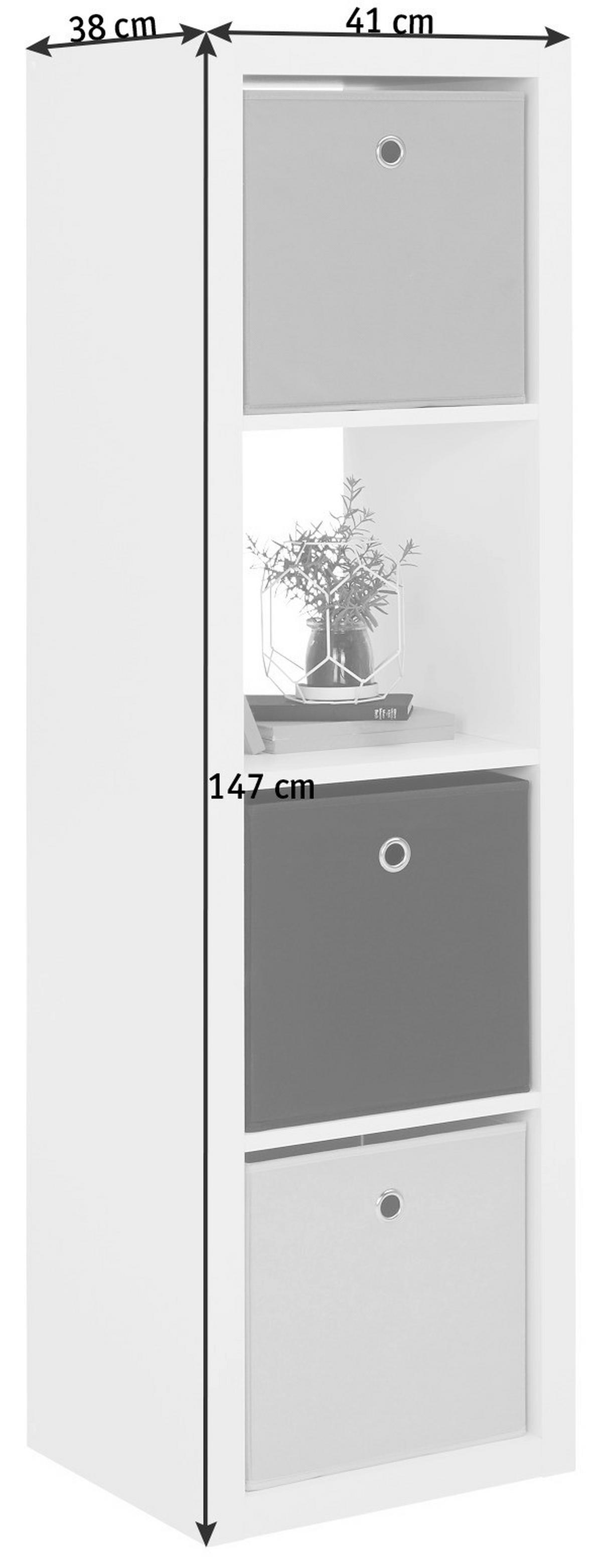 REGAŁ DZIAŁOWY STYLE - biały, Design, materiał drewnopochodny (41/147/38cm) - Carryhome