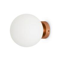 Wandleuchte Basic Form Weiß/Goldfarben max. 40 Watt - Goldfarben/Weiß, Trend, Glas/Metall (18/21cm) - MAYTONI
