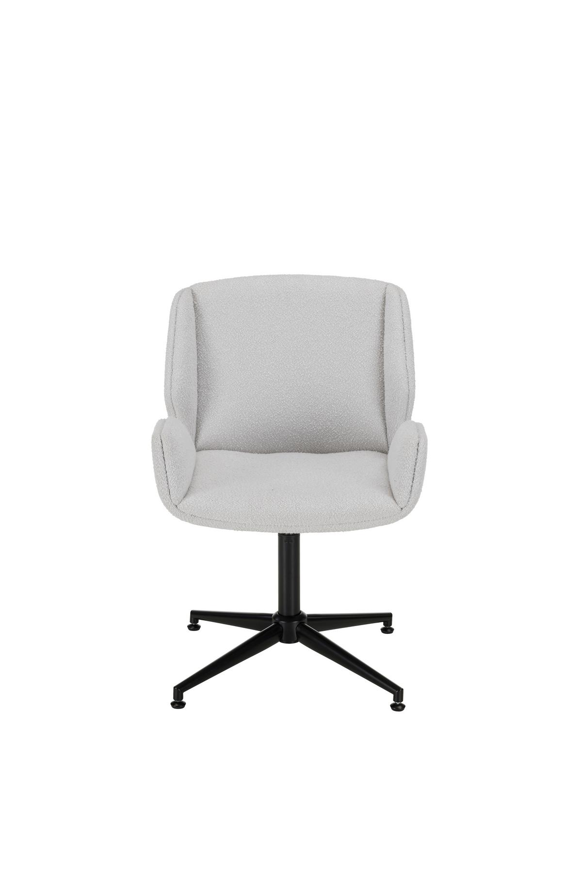 KRZESŁO Z PODŁOKIETNIKAMI LENNOX -TREND- - jasnoszary/czarny, Modern, metal/tkanina (60/87/58cm) - Premium Living