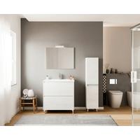 DULAP ÎNALT LISBONA - stejar Bianco, Basics, material pe bază de lemn (31.5/130/33.1cm)