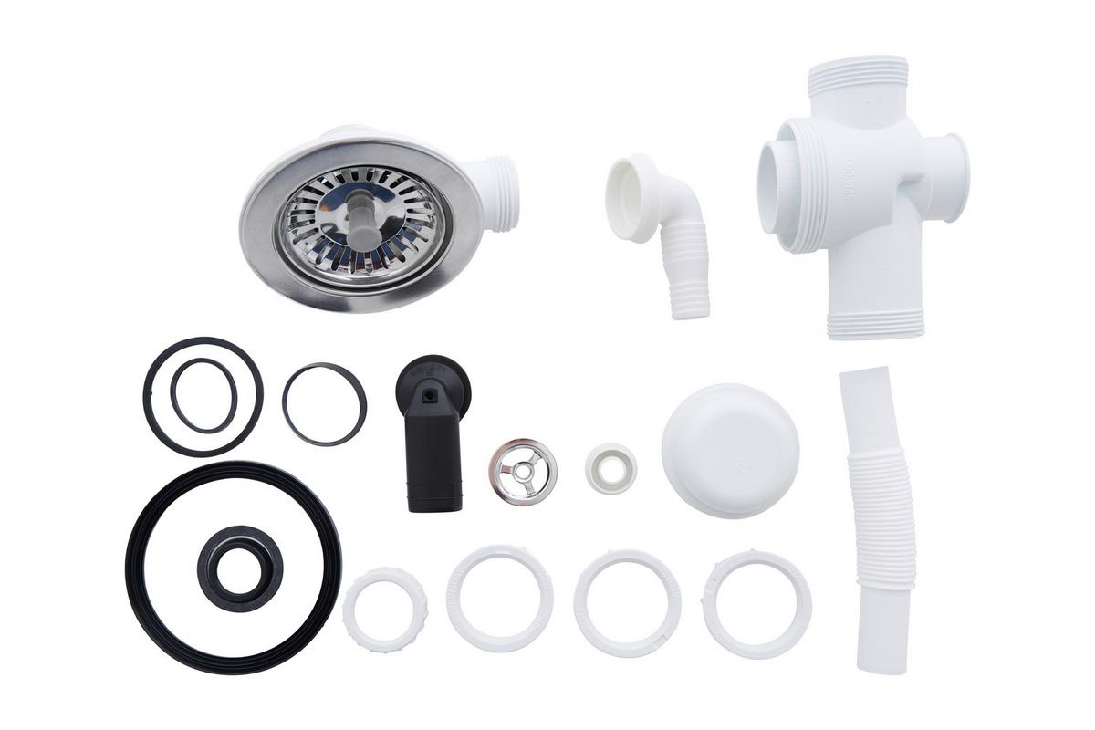 Einbauspüle Denver ca. 86x20x50 cm Grau - Grau, Trend, Glas/Kunststoff (86/20/50cm) - Respekta