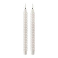 NAMIZNA SVEČA TWIST - bela, Konvencionalno, umetna masa (2/25cm) - Modern Living