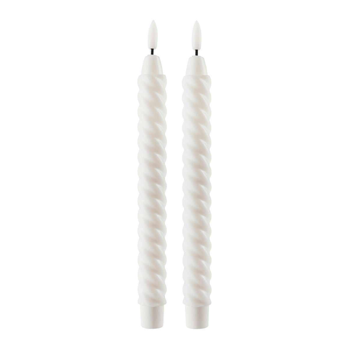 NAMIZNA SVEČA TWIST - bela, Konvencionalno, umetna masa (2/25cm) - Modern Living