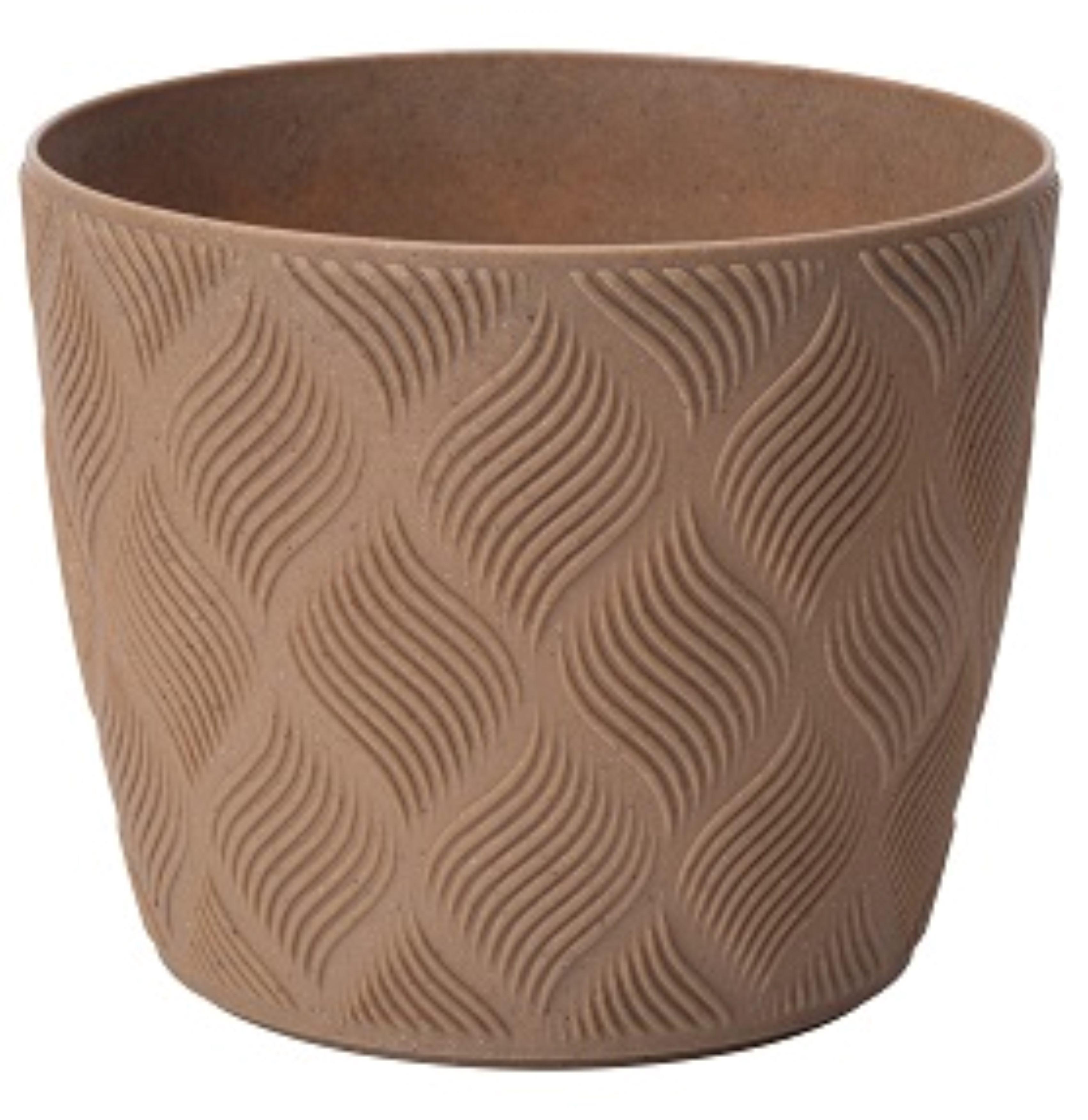 Übertopf Grow Eco Wood 15 Naturfarben - Naturfarben, KONVENTIONELL, Kunststoff (14,8/12,4cm) - Mömax