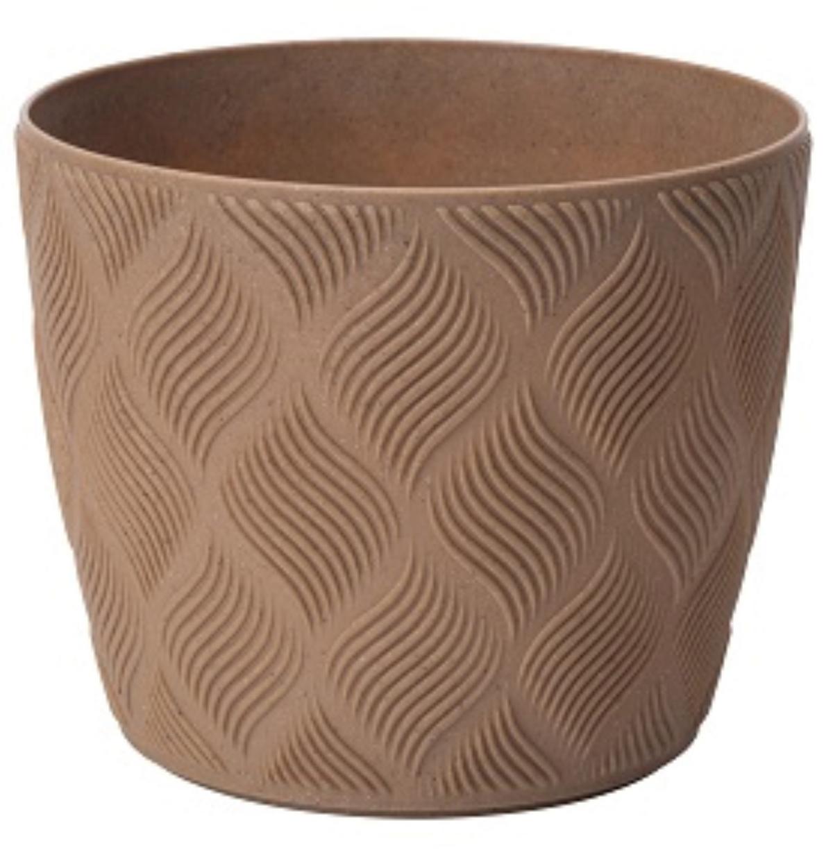 Okrasni Lonček Grow Eco Wood 17 - naravne barve, Konvencionalno, umetna masa (16,7/14cm) - Mömax