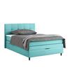 Boxspring Krevet Miami - tirkizna/crna visoki sjaj, Konvencionalno, drvni materijal/tekstil (140/200cm) - Modern Living