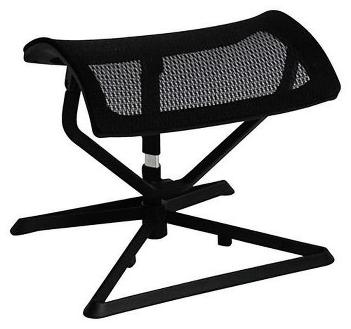 Pisarniški Stolček Ottomann - črna, Basics, kovina/tekstil (43/46/33cm) - MID.YOU