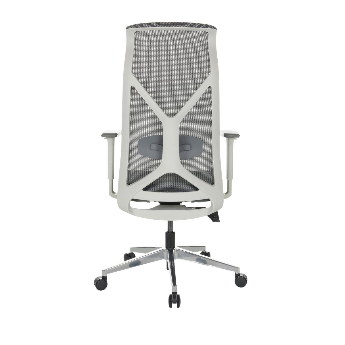 Pisarniški Stol Azurro W, Siva - srebrne barve/črna, Basics, kovina/umetna masa (69/119-128/60cm) - MID.YOU