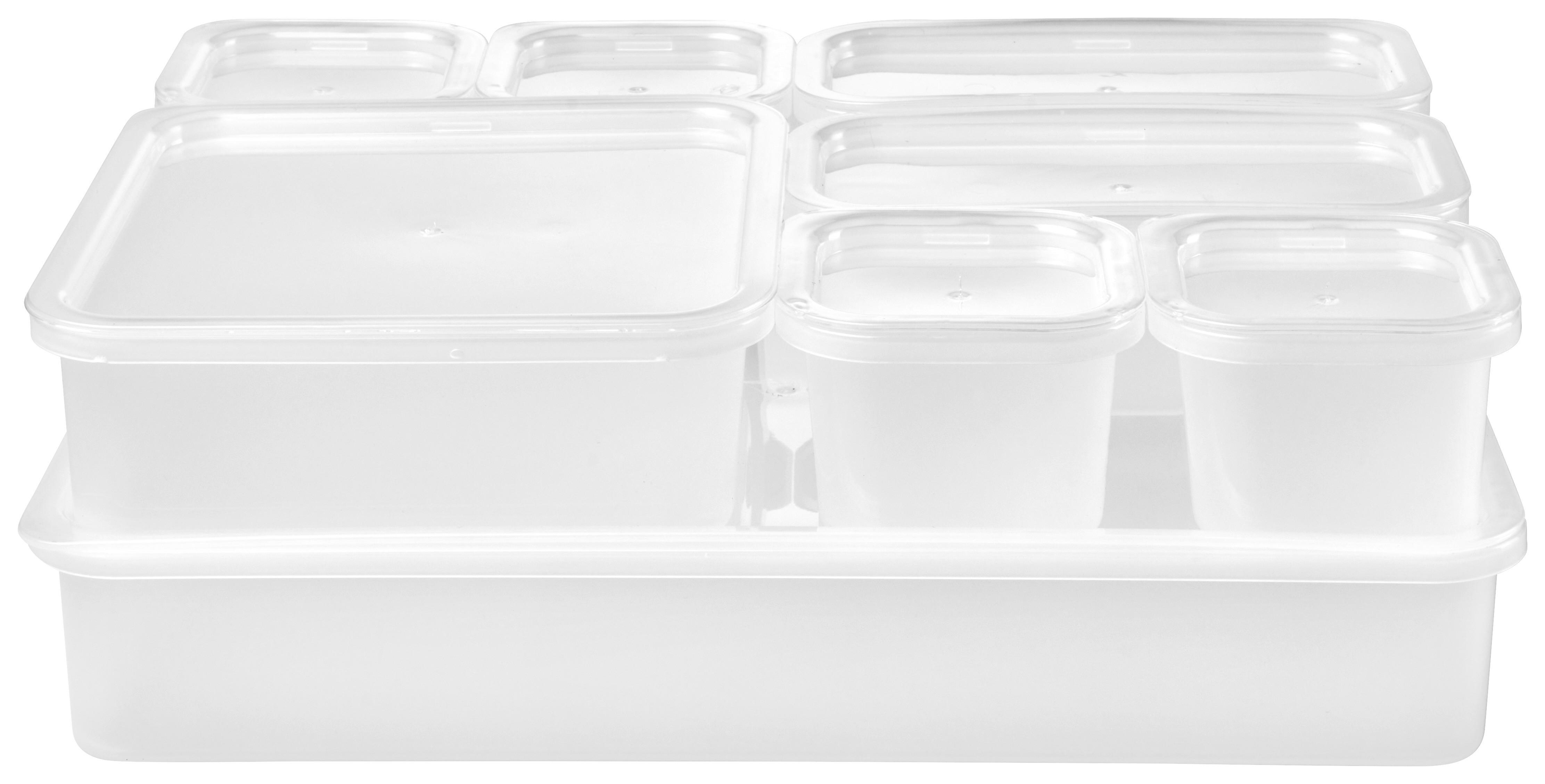 Set Posuda Za Zalihe 8/1 Frige - bijela, Konvencionalno, plastika (32/5/23cm) - Modern Living