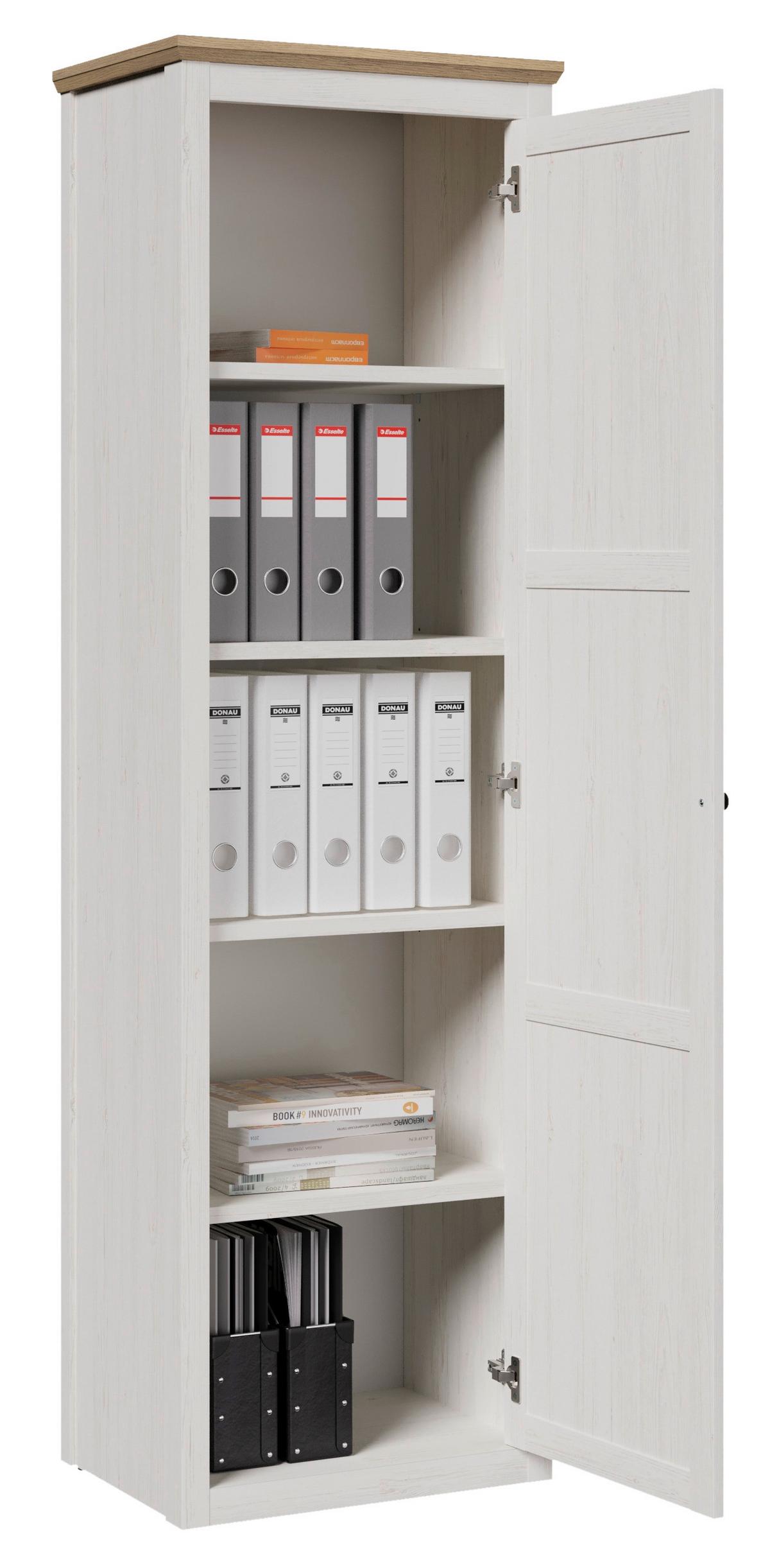 Aktenschrank Korsika Eiche-/Kieferfarben - Eichefarben/Kieferfarben, ROMANTIK / LANDHAUS, Holzwerkstoff (58,2/195/42,9cm) - Mömax