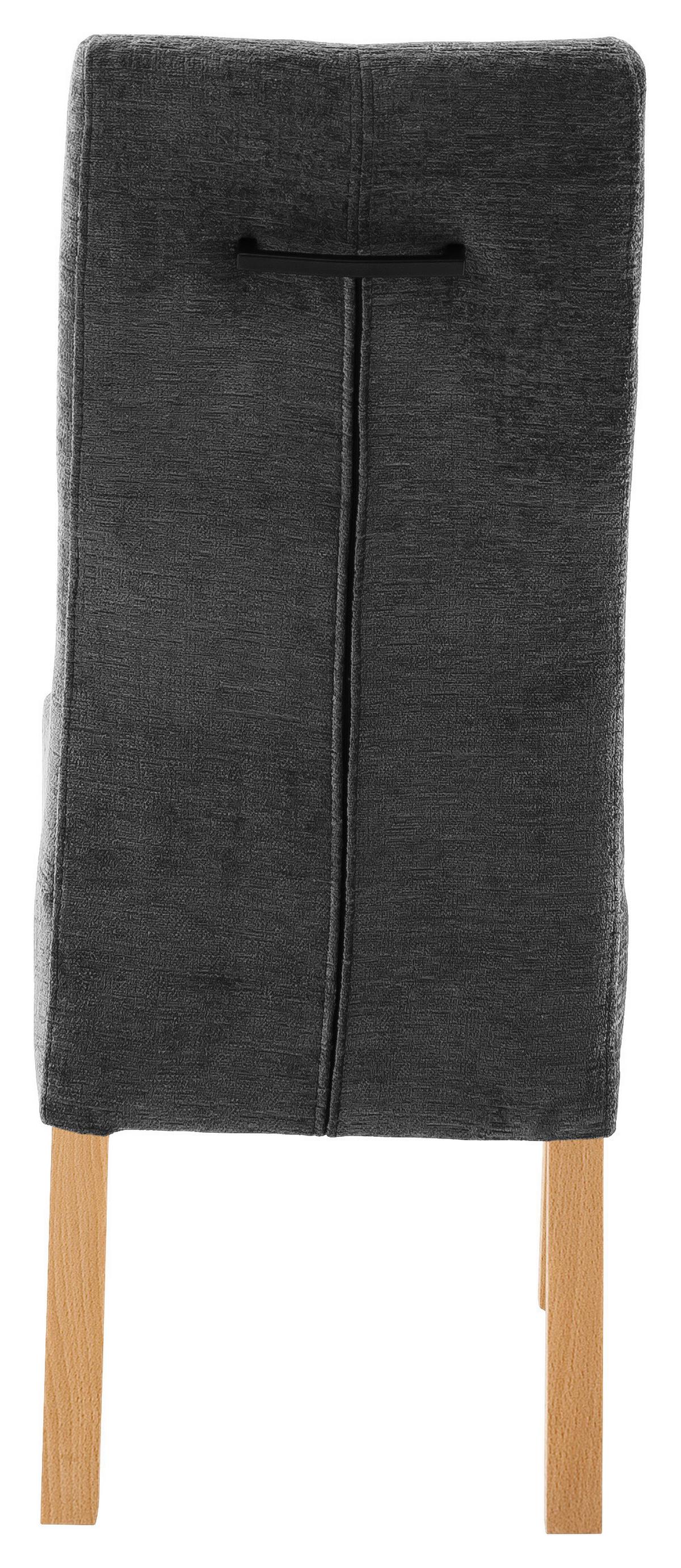 Stuhl Sheldon in Anthrazit - Eichefarben/Anthrazit, Basics, Holz/Textil (44/103/63cm) - Zandiara