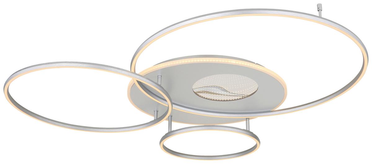 LAMPA SUFITOWA LED 48466-70A INVERTINA - kolor srebrny/biały, Design, tworzywo sztuczne/metal (126,4/105,3/13cm) - Globo