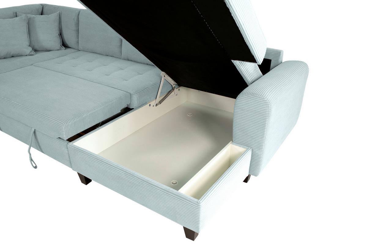 Kutna Garnitura Moritz - sivo-zelena, Trend, tekstil (178/324/155cm) - Modern Living