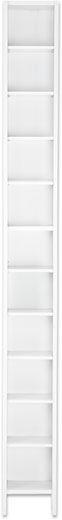 CD-Regal Weiß - Weiß, Holz (20/185/17cm) - Mömax modern living